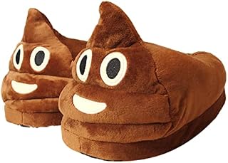 Funny Slippers Poop - Funny Expression Poop Slippers For Women Men | Non Slip Memory Foam Fluffy Soft Warm Slip On House Slippers, Cozy Plush For Indoor
