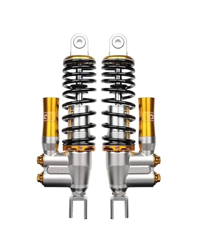 Amortiguador Suspensión Motocicleta Amortiguador Trasero Invertido para Motocicleta CygnusX N/Xmax RSZ NIU Ninebot Scooter Dirt Bike De 290 Mm Y 320 Mm con Ajuste De Gas(290MM Silver Gold)