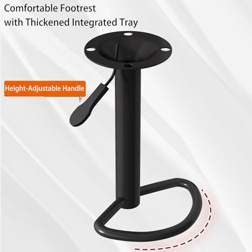 Tabourets de bar pivotants en cuir PU élégant et pieds en métal noir
