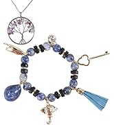 Soulnioi Healing Crystal Natural Amethyst Crystal Crushed Stone Life of Tree Pendant Necklace and...