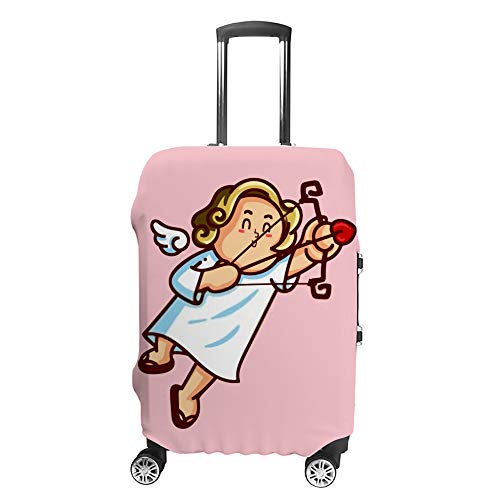Bagages de voyage protégés avec la housse Saint-Valentin Cupidon pour vos vacances