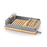 Polder Harmony Dish Rack, Sturdy Dish Drying Rack with 2 Open-Pattern Drain Trays, Dish Racks for Kitchen Counter, Drying Rack for Kitchen Storage, 19.6' x 13.5' x 6.2', Gray