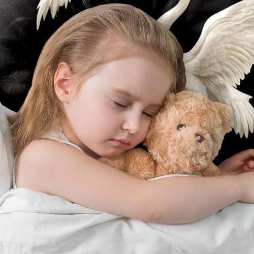 Housses de coussin velours double face Cranes de qualité premium