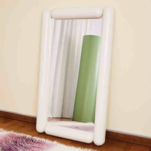 BEDOIN Rectangular Full Length Mirror,Shatterproof Floor Full Body Mirror With Wooden Frame for Bedroom, Living Room, Dressing Room White-80 * 180CM