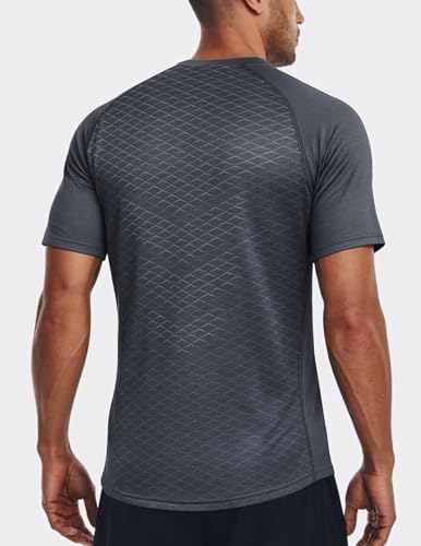 5 Pack Men’s Active Quick Dry Crew Neck T Shirts | Athletic Running Gym Workout Short Sleeve Tee Tops Bulk 4
