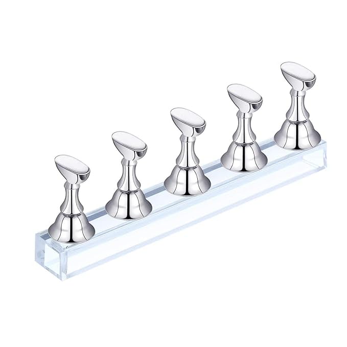 KIRA Acrylic Nail Display Stand Nail Tip Holder Magnetic Nail Practice Stand Fingernail DIY Nail Art Stand for False Nail Tip Manicure Tool-picture-43