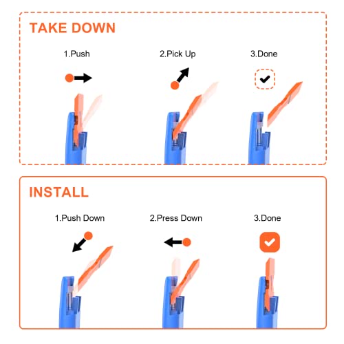 Plastic Razor Blades Scraper Tool - 2 Pack Wall Paint Remover With 100 Pcs Plastic Blades Kit No Scratch Car Window Glass Wood Sticker Removal Floor Stove Kitchen Vinyl Adhesive Decal Tape Cleanings #TOP7