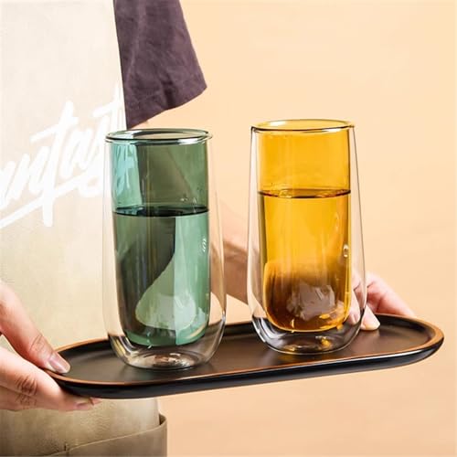 Vasos de agua de vidrio borosilicato de colores gris para mesa 5
