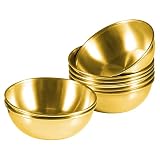 Amytalk 8 Pack 3.5inch Stainless Steel Sauce Dishes Mini Individual Saucers Bowl Round Seasoning Dis