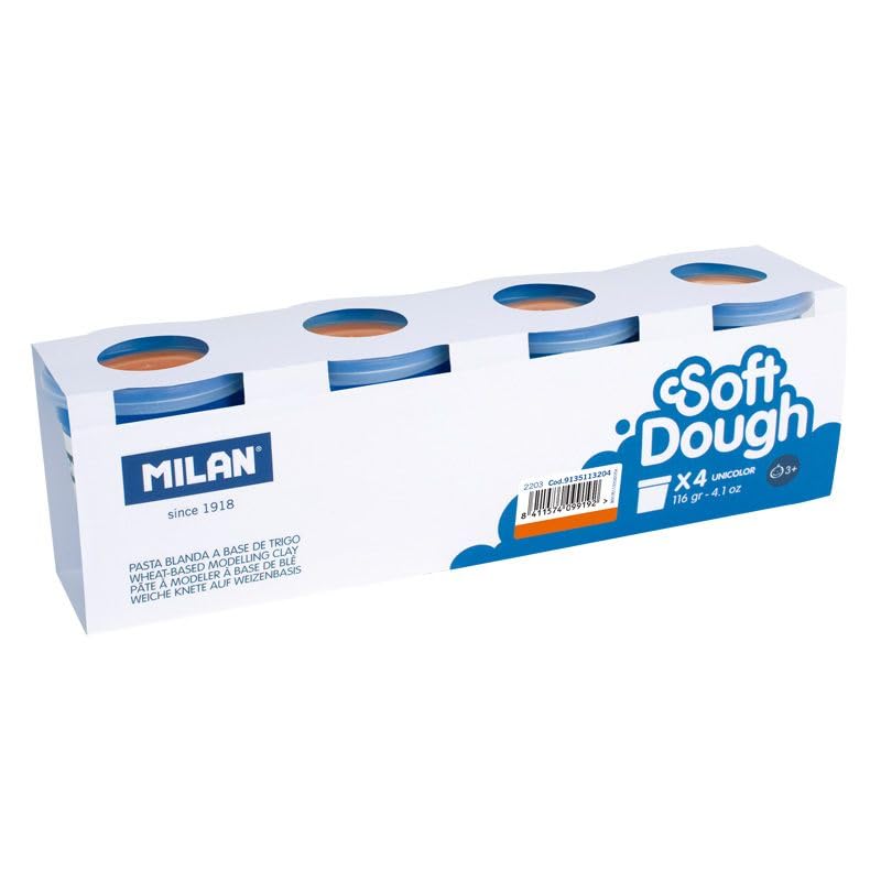Caja 4 botes 116 g pasta blanda Soft Dough, naranja
