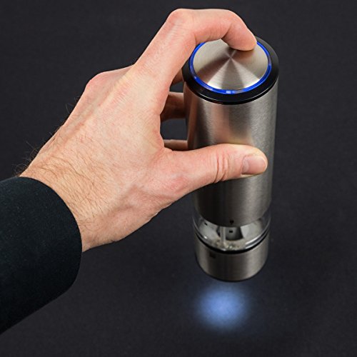 Peugeot Elis Sense U'select Stainless Steel 8 Inch Electric Salt And Pepper Mill Set #TOP5