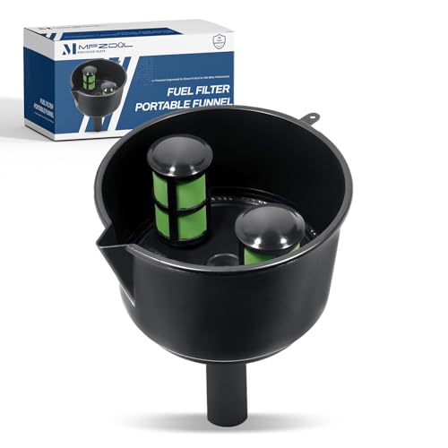 AF15CB Fuel Filter Funnel, 12 GPM Universal Gas Oil Water Separator with Screen for Car Truck Boat Motorcycle Lawn Mower Tractor