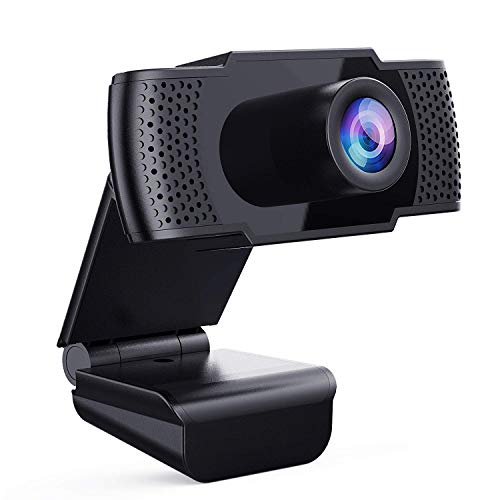 Webcam with Microphone - Full 1080P HD PC Webcam Portable Compatible with Most of Device & App, Plug and Play Webcam for Online Conferencing Gaming Live Streaming Laptop Desktop USB 2.0 Web Camera