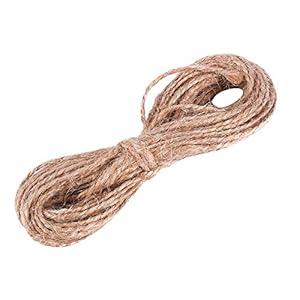 CHENQIAN Corde de Chanvre 8M Ficelle de Jute Corde de Chanvre Naturel Marron pour étiquette Volante Bijoux Collier Faisant du Bricolage Artisanat