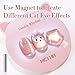 Double Rhythm 0.5 Oz Cat Eye Gel Polish with Magnet Same Color Same Bottle Holographic Glitter Shimmer Translucent Color Salon 15 ML Magnetic Nail Art (Plum Pink-MC1181)