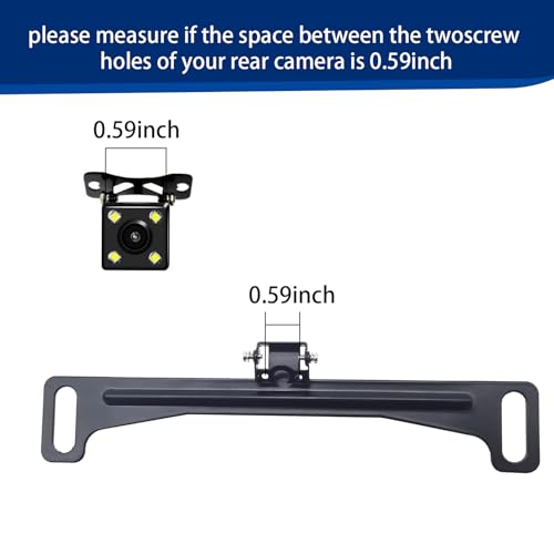 Image of Miytsya 1 PC Car License Plate Camera Bracket, Waterproof Anti-Rust Reversing Camera Metal Bracket, Car DVR Rearview Mirror Camera Kit, Universal License Plate Accessories for Most Cars (Black)