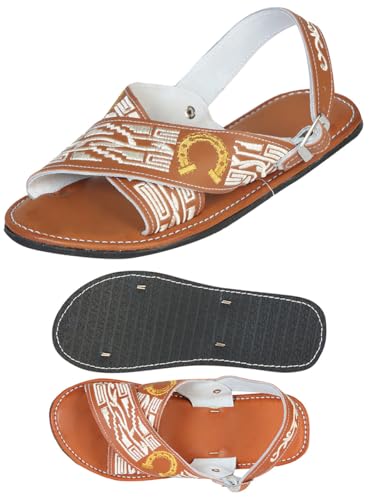 Artisanal Handmade Huarache -% leather and% Synthetic Herradura - Natural