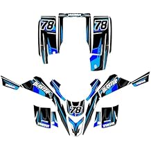 Graphics Kit for Yamaha BLASTER YFS200 1988-2006 Klutch Series Blue 21 Mil - ATV UTV Custom Racing Graphics Stickers Decals Kit, no-plastics
