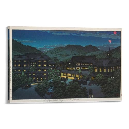 川瀬巴水 日本の浮世絵画家、版画ポスター (109) 部屋飾り キャンバスウォール 壁の絵 壁掛け ホームアートワーク08x12inch(20x30cm)
