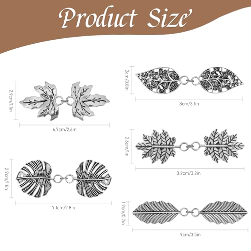 Image of CLINTT Exquisite Retro Sweater Twirl Clips, Cape Cloak Fasteners for Dresses, Stylish Cardigan Clips