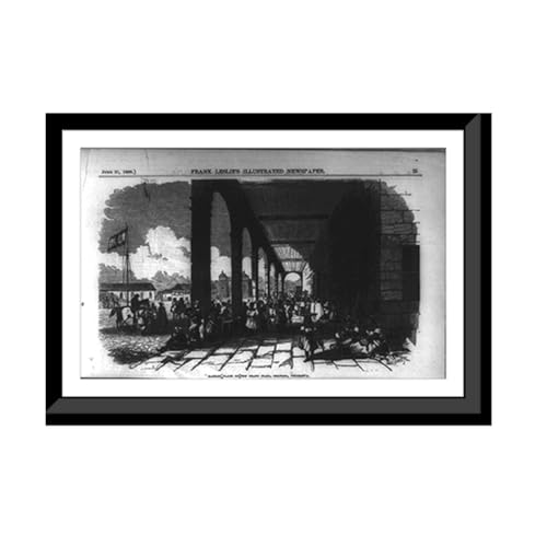 Snapshots of the Past [Gen. Wm. Walker's Exp. in Nicaragua]: Market Place on Grand Plaza, Granada, Nic. Heritage Wall Art Print | Vintage Photograph Print | Office Wall Decor | 17x22