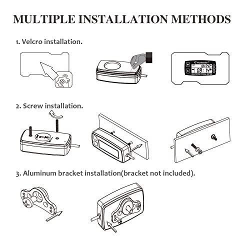 Nine-Rong Digital Multifunction Meter Tach Hour Meter Clock Temperature Rpm Maintenance Replaceable Battery With Backlight For Small Engine Lawn Tractor Motor Lawn Mower Atv Generator Snowmobile #TOP5