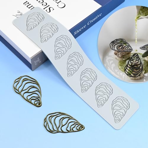 mostsom Silicone Lace Mold for Resin, Clay, Chocolate, Soap Making Oysters Shape Flexible Decorative Trimming Mold for DIY Craft, Jewelry, Cake Decorating (C_ Oysters)