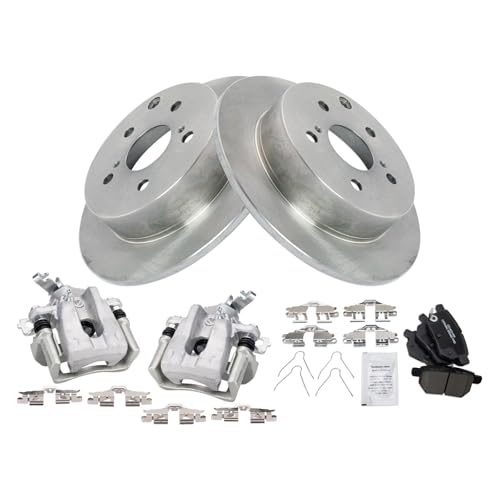 Image of TRQ Rear Brake Pad & Rotor Kit Ceramic Compatible with 2009-2012 Toyota Matrix