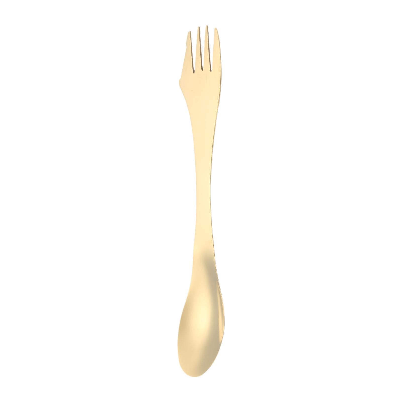 3 in 1 Spork Fork Spoon Utensil for Backpacking Picnic Kitchen Gold-Sporting Goods-Outdoor Sports-Camping & Hiking-Camping Cooking Supplies-Outdoor Tableware-1 Spork-image-24