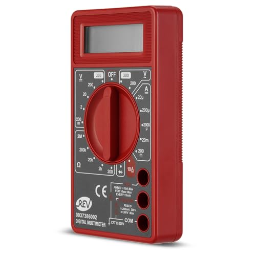REV Multimeter, Spannung- Widerstand- Dioden- Polaritätsprüfung, rot