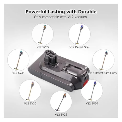 Batería para Dyson V12 compatible acumulador de repuesto de 25,2 V 7