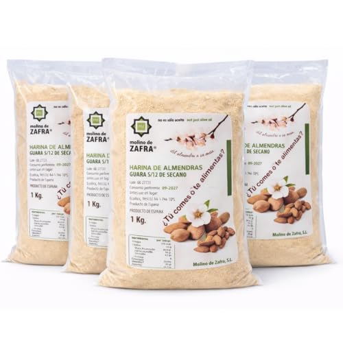 Harina de Almendra 100% Natural Molino de Zafra | Almendra Molida | SIN Gluten | 5Kg Harina de Almendras Ideal para Repostería Saludable y Dieta Keto | Rica en Proteínas y Fibra