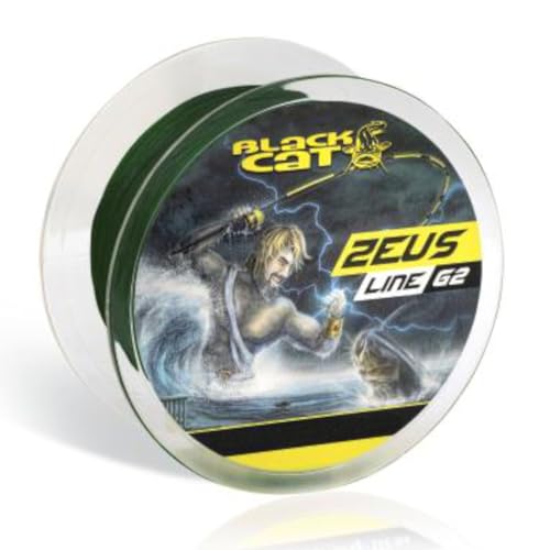 Black Cat Zeus Line G2 Fil de pêche tressé, 250 m, diamètre/capacité de charge : 0,55 mm / 69 kg