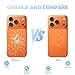 Back Glass Replacement with Metal Support Frame & Magnet for iPhone 17 Pro Max (6.9-inch,Cosmic Orange) & Includes Replacement Tools