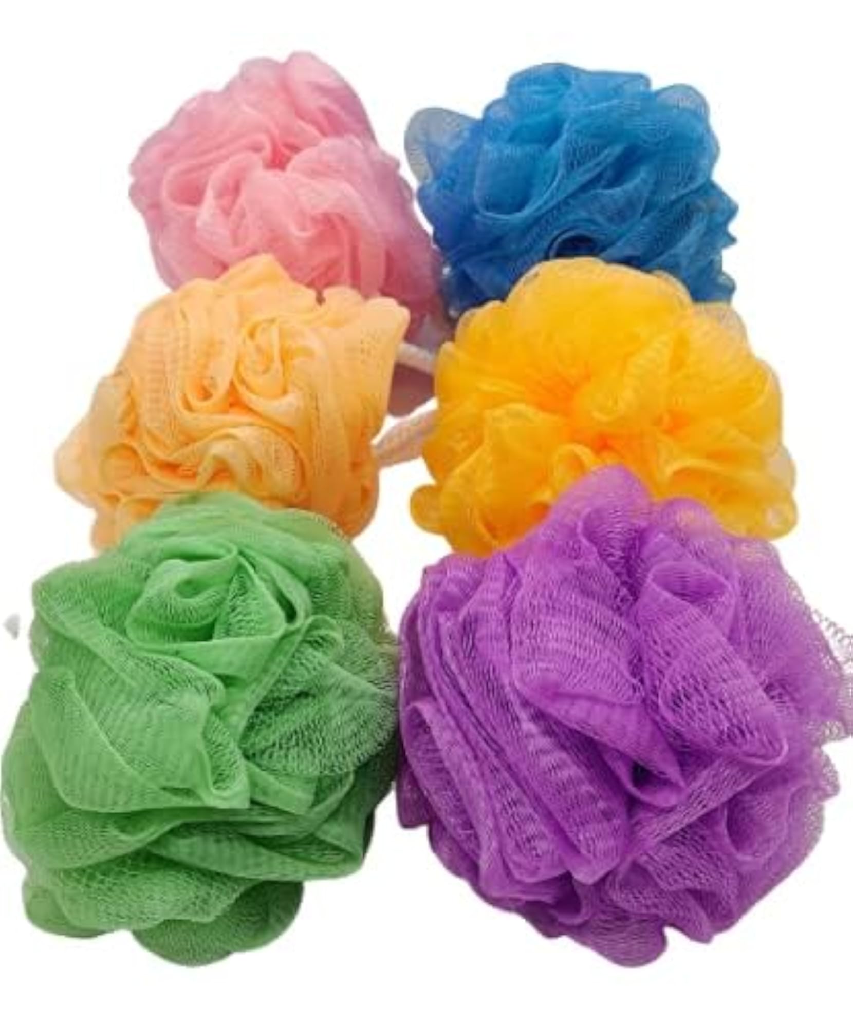 Loofah Bath-Sponge Shower Puff, Extra-Large Mesh Pouf