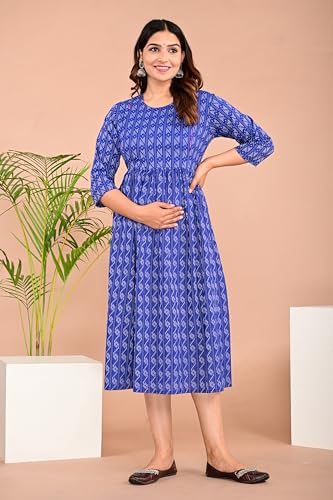 Image of Shantika Women's Maternity Dress Feeding Kurti with Zippers