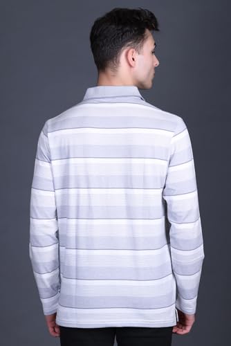 Image of Full Sleeve Polo T Shirt for Men Cotton with Pocket and Collar - Regular Fit Tshirt