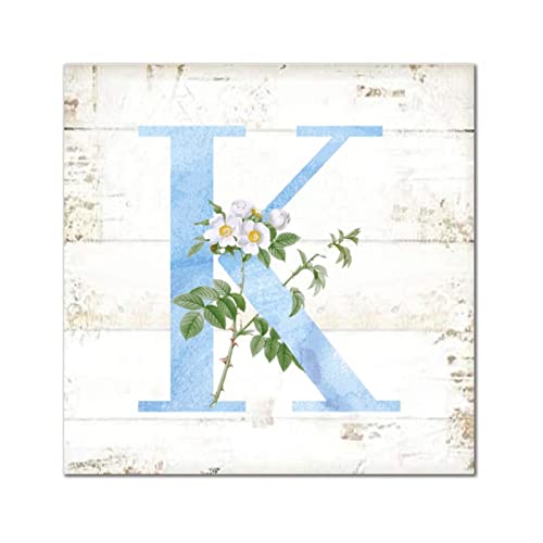Lettre alphabet bois K bleu pour habiller un mur vide sans effort