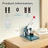 Bonvoisin Corner Rounder Punch, Heavy Duty Corner Cutter for Craft, Manual Paper Cutter with Replaceable Blade Set, 1 Inch Max Cutting Height
