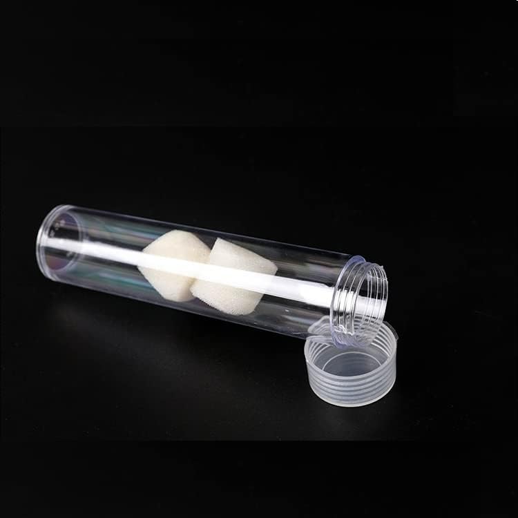 (10) Round Clear Plastic (Penny Cent) Size Coin Storage Tube Holders Screw on Lid