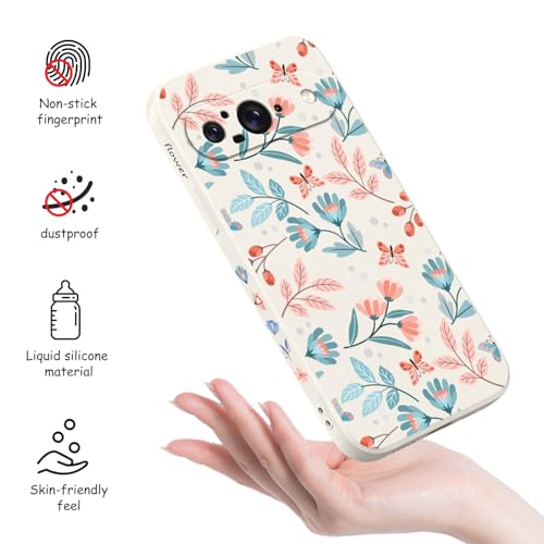 Coque Google Pixel 9 en silicone fin motif feuille de riz - 4