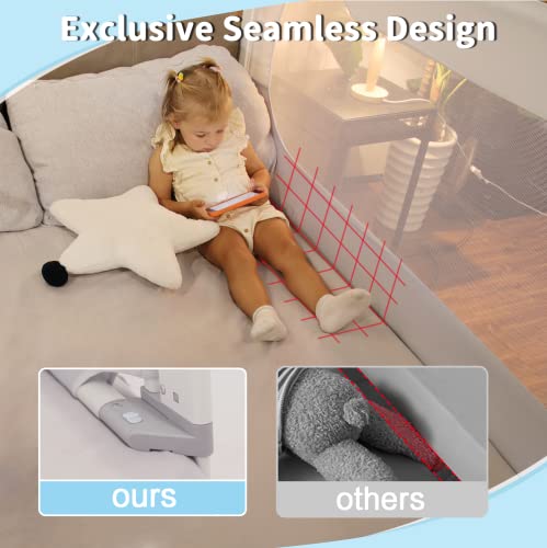 Letmudla Bed Rail For Toddlers,78.7'' Sturdy Toddler Bed Rail,Seamless Bed Rail, Baby Bed Rail Guard With Double Safety Lock,Bed Guard For Twin Double Full Size Queen & King Bed (Pack Of 1) #TOP1