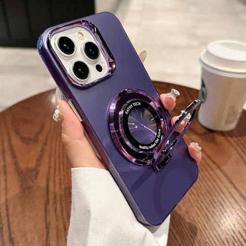 Coque iPhone 11 anti-chute violet profond avec anneau métallique intégré