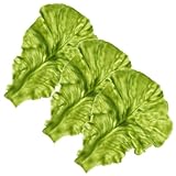 DECORNIJIA Künstliche Gemüseblätter 3 Stück Realistische Salatblätter für Fotoshootings und Bauernhofurlaub Dekoration