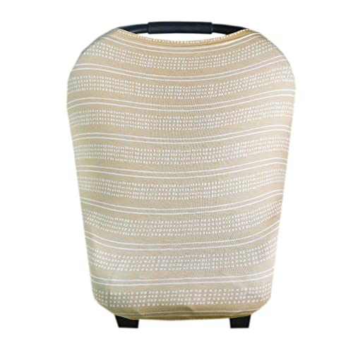 Image of Baby Car Seat Cover Canopy and Nursing Cover Multi-Use Stretchy 5 in 1 Gift"Clay" by Copper Pearl
