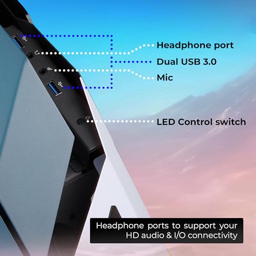 Image of ZEBRONICS Phantom Mid-Tower Premium Gaming Cabinet ATX /mATX /Mini ITX, 2X 120mm Top + 2X 120mm Rear Fan, ARGB Inner Glow,RGB LED Control, Dual Tempered Glass Side Panel, RGB LED Strip