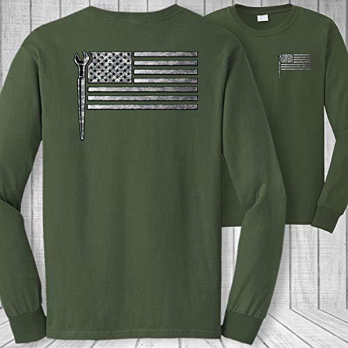 Ironworker American Flag Long Sleeve Shirt