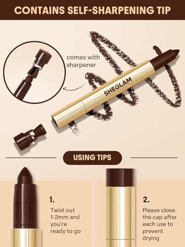 SHEGLAM Bold Moves Lápiz Delineador Crema Marrón miniatura 5