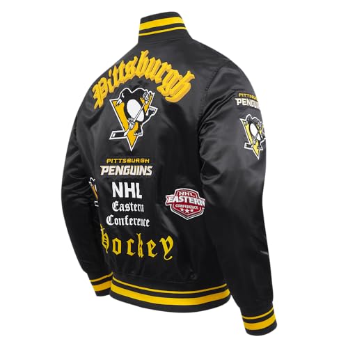 Image of Pro Standard Mens NHL Old English Satin Jacket