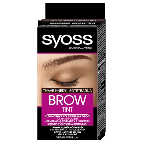 Syoss Brow Tint, Dark Brown Pack of 1, 10 ml